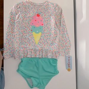 Cat and Jack girls two piece swim suit